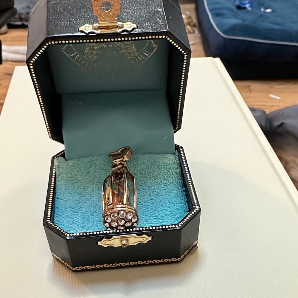 Juicy Couture Gold and Silver Birdcage Pendant